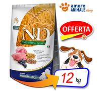 Farmina N&D Ancestral Grain Puppy Medium/Maxi Agnello e Mirtillo - 12 kg - Croccantini per cani - 1° ORDINE? scegli lo sconto BZR5 / BZR20 + 200 punti fedeltà