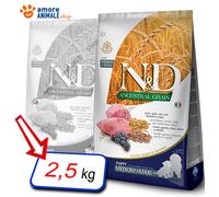 N&D DOG ANCESTRAL GRAIN PUPPY MEDIUM/MAXI AGNELLO & MIRTILLO 2,5 KG.