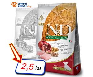 Farmina Dog N&D Ancestral Puppy Mini → Pollo e Melograno - 800 gr / 2,5 kg