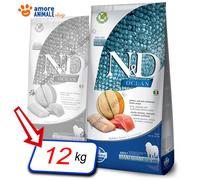 Farmina N&D Ocean - Adult Maxi Giant al Salmone, Merluzzo e Melone da 12 Kg