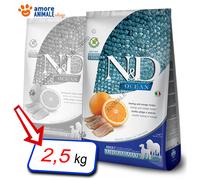 Farmina Dog N&D Ocean Adult Medium/Maxi → Arancia e Aringa - 2,5 / 12 kg - Cani