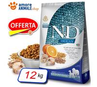 Farmina ND Dog Ocean Low Grain Medium-Maxi Merluzzo 12 Kg - Cibo secco