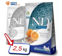 Farmina Dog N&D Ocean Adult Mini Aringa e Arancia - Farmina Dog N&D Ocean Adult Mini Aringa e Arancia - Sacco Da 2,5 Kg