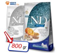 Farmina Dog N&D Ocean Adult Mini → Merluzzo e Farro - 800 gr / 2,5 / 7 kg - Cani