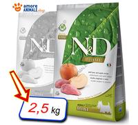 Farmina Dog N&D Prime Grain Free Adult Mini → Cinghiale e Mela - 800 gr / 2,5 kg