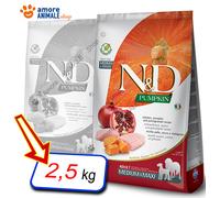 Farmina N&D Grain Free Pumpkin Adult Medium/Maxi Pollo e Melograno: 2,5 kg