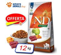FARMINA N&D Venison Pumpkin & Apple Adult Medium & Maxi cibo secco per cani 12 kg