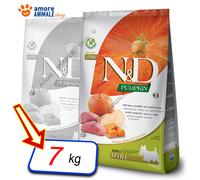 Farmina N&D Grain Free Pumpkin Adult Mini Cinghiale e Mela 7 kg - Croccantini per cani - 1° ORDINE? scegli lo sconto BZR5 / BZR20 + 200 punti fedeltà
