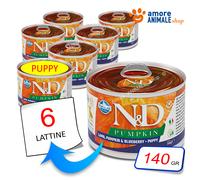 N&D DOG PUMPKIN PUPPY AGNELLO ZUCCA & MIRTILLO 140 GR.