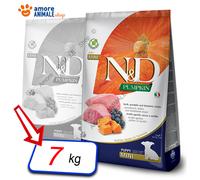 Farmina N&D Grain Free Pumpkin Puppy Mini Agnello e Mirtillo 7 kg - Croccantini per cani - 1° ORDINE? scegli lo sconto BZR5 / BZR20 + 200 punti fedeltà