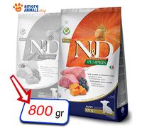 Farmina Dog N&D Pumpkin Puppy Mini → Agnello e Mirtillo - 800 gr / 2,5 / 7 kg
