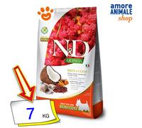 Farmina Dog N&D Quinoa Adult Mini Skin&Coat Aringa, Cocco e Curcuma - Farmina Dog N&D Quinoa Adult Mini Skin&Coat Aringa, Cocco e Curcuma - Offerta [PREZZO A CONFEZIONE] Quantità Minima 2, Sacco Da 7