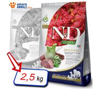 Farmina Dog N&D Quinoa Digestion Adult All Breads → Agnello e Menta - 2,5 / 7 kg