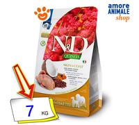 Farmina N&D - Grain Free Quinoa Adult Skin&Coat alla Quaglia, Quinoa, Cocco e Curcuma da 7 Kg