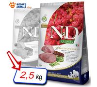 Farmina N&D Grain Free Quinoa Cane Weight Management Agnello: 2,5 kg