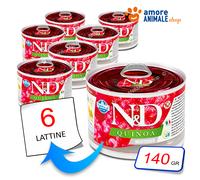 Farmina Dog N&D Quinoa Adult Mini Neutered - Farmina Dog N&D Quinoa Adult Mini Neutered - Lattina da 140 Gr - CONFEZIONE RISPARMIO
