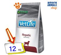 FARMINA Vet Life Dog Hepatic 12 kg + FLEXI New Comfort L Tape 8 m GRATIS