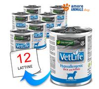 FARMINA VET LIFE CANINE HYPOALLERGENIC ANATRA & PATATE 300 GR.