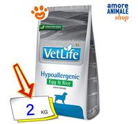 Farmina Dog Vet Life Hypoallergenic Egg e Rice Cibo Secco Cani 2/12 Kg