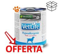 Farmina Dog Vet Life Hypoallergenic Maiale e Patate - Farmina Dog Vet Life Hypoallergenic Maiale e Patate - Lattina Da 300 Gr - CONFEZIONE RISPARMIO