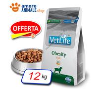 Farmina Vet Life – Alimento per cani Obesity Fish – 12 kg