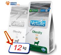 Farmina Vet Life – Alimento per cani Obesity Fish – 12 kg