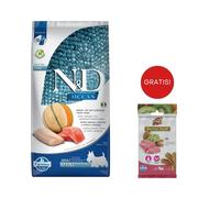 Farmina N&D Ocean Canine Adult Mini Salmone, Merluzzo e melone cantalupo 7 kg - Croccantini per cani - 1° ORDINE? scegli lo sconto BZR5 / BZR20 + 200 punti fedeltà