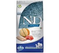 Farmina N&D Ocean Medium & Maxi Salmone, Merluzzo e Melone cantalupo - 12 kg