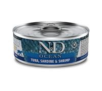 Farmina N&D Ocean Feline Umido 70 gr - Tonno, Sardine e Gamberetti - Confezione da 30 pezzi - Cibo umido per gatti - 1° ORDINE? scegli lo sconto BZR5 / BZR20 + 200 punti fedeltà