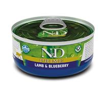 Farmina N&D Prime Grain Free Feline 70 gr - Agnello e Mirtilli - Confezione da 30 pezzi - Cibo umido per gatti - 1° ORDINE? scegli lo sconto BZR5 / BZR20 + 200 punti fedeltà