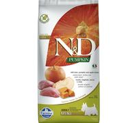Farmina N&D Grain Free Pumpkin Adult Mini Cinghiale e Mela - 7 kg - Croccantini per cani - 1° ORDINE? scegli lo sconto BZR5 / BZR20 + 200 punti fedeltà