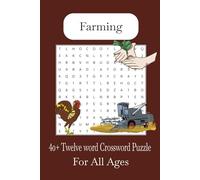 Farming Crossword Puzzle: Word Searches with Easy-to-Read Print about Crops, Animals, Farming and more | 6x9 inches, 110 pages | 40+ Puzzles ... Gift for Vacations, Holidays and Free Times