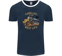 Farming Farm Life È La Migliore Vita Farmer Uomo Ringer T-Shirt FotL