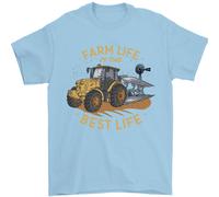 Farming Farm Life È La Migliore Vita Farmer Uomo T-Shirt 100% Cotone