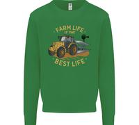 Farming Farm Life È La Migliore Vita Felpa Jumper Per Bambini Contadini
