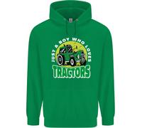 Farming Just A Boy Who Loves Tractors Uomo Felpa