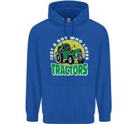 Farming Just A Boy Who Loves Tractors Uomo Felpa