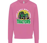 Farming Just A Boy Who Loves Tractors Uomo Sweatshirt Jumper