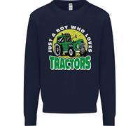 Farming Just A Boy Who Loves Tractors Uomo Sweatshirt Jumper