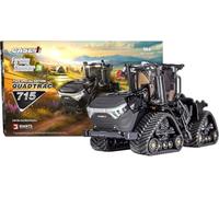 Farming Simulator Case Quadtrac IH Steiger 715 (nero, simulatore agricolo, trattore modello con codice di sblocco, pressofusione, catene di gomma, modello da collezione, lavorazione di alta qualità