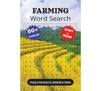 Farming Word Search Book: Word Searches with Easy to Read Print about Farming, Animals, Crops and More | 6x9 Inches, 110 Pages | 50+ Puzzles... Gift for Vacations, Holidays and Free Times
