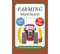 Farming Word Search Puzzle Book: 50+ Word Searches with Easy to Read Print about Farming, Crops, Livestock and More I 6x9 inches, 110 pages I A Creative Gift for farmers and countryside lovers