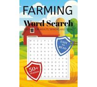 Farming Word Search Puzzle Book: Word Searches with Easy to Read Print about Farming, Agriculture, Tractors and More | 6x9 inches, 110 pages | 50+ ... Gift for Vacations, Holidays and Free Times