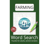 Farming Word Search Puzzle Book: Word Searches with Easy to Read Print about Farming, Harvest, Agriculture and More | 6x9 inches, 110 pages | 50+ puzzles…Gift for Vacations, Holidays and Free Times