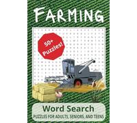 Farming Word Search Puzzle Book: Word Searches with Easy to Read Print About Farming, Ranches, and More | 6 X 9 inches | 110 pages | 50+ Puzzles … Gift for Vacations, Holidays, and Free Times