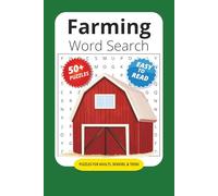 Farming Word Search Puzzle Book: Word Searches with Easy to Read Print about Farms, Animals, Plants, and More | 6x9 inches, 110 pages | 50+ Puzzles ... Gift for Vacations, Holidays and Free Times