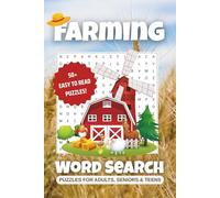 Farming Word Search Puzzle Book: Word Searches with Easy to Read Print Featuring Farm Animals, Crops, Tools, and Rural Life | 6x9 inches, 110 pages | ... for Gardeners, Farmers, and Puzzle Lovers