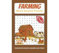Farming Word Search Puzzle Bool: Word Search Puzzles with Easy to Read Print about Farming, Barn Animals, Crops & More - 60 Puzzles, 120 Pages - ... Leisure - Great for Adults, Seniors and Teens