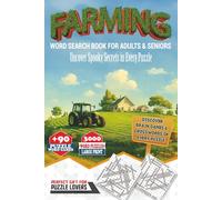Farming Word Search Puzzles for Adults - Large Print Word Games Activity Book for Seniors: 90+ Brain Games, Word Find, Crosswords & Travel Puzzles to ... Skills - Perfect Gift for Puzzle Lovers