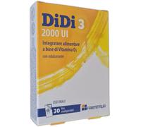 farmitalia ind.chim.farm. srl DiDi3 Vitamina D3 Integratore 2000 UI 30 Film Orodispersibili
